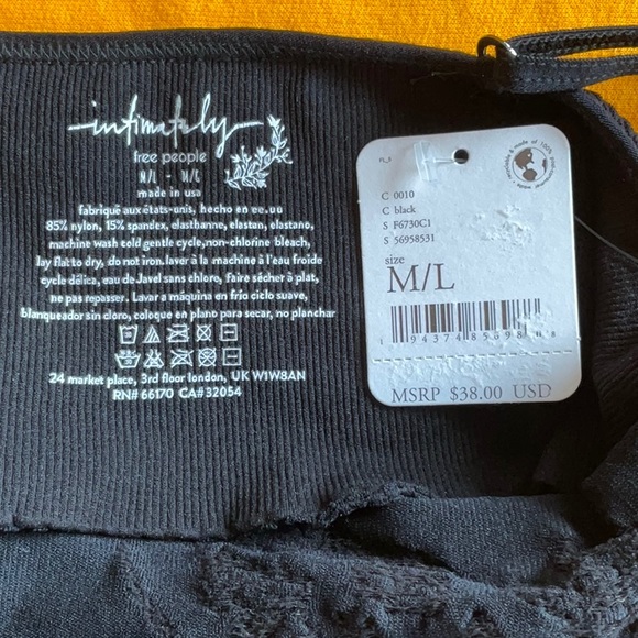 Free People Black Ali Seamless Bra in Sizes XS/S and M/L, NWT - Picture 9 of 16